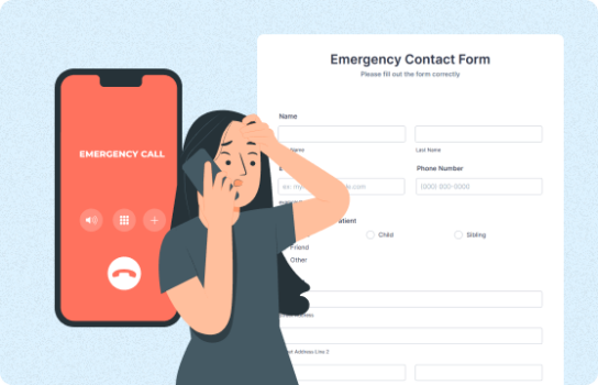 Emergency contact form