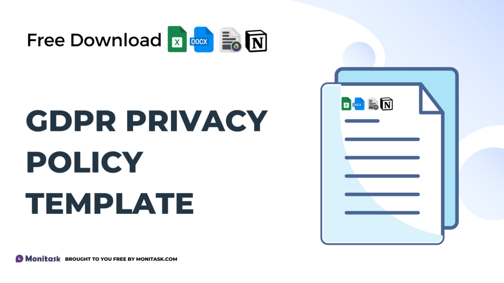 GDPR privacy policy template for data protection compliance.