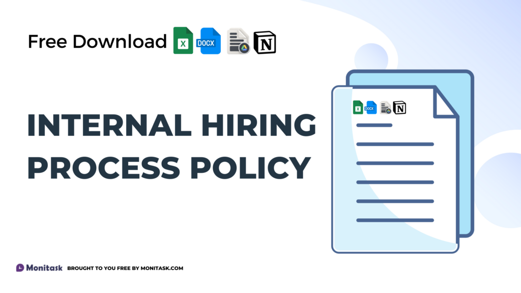 Internal hiring policy template outlining the process for promoting or transferring employees.