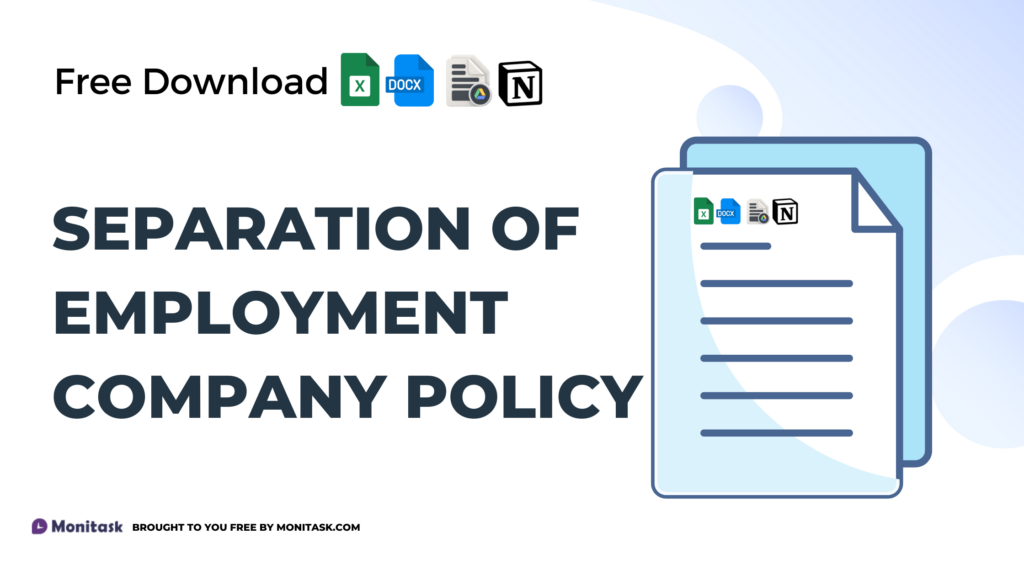 Separation Of Employment Company Policy