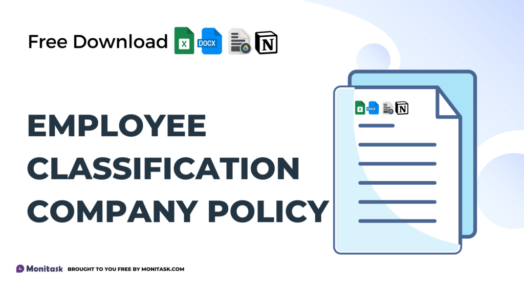 Policy template classifying employees based on job roles and responsibilities.