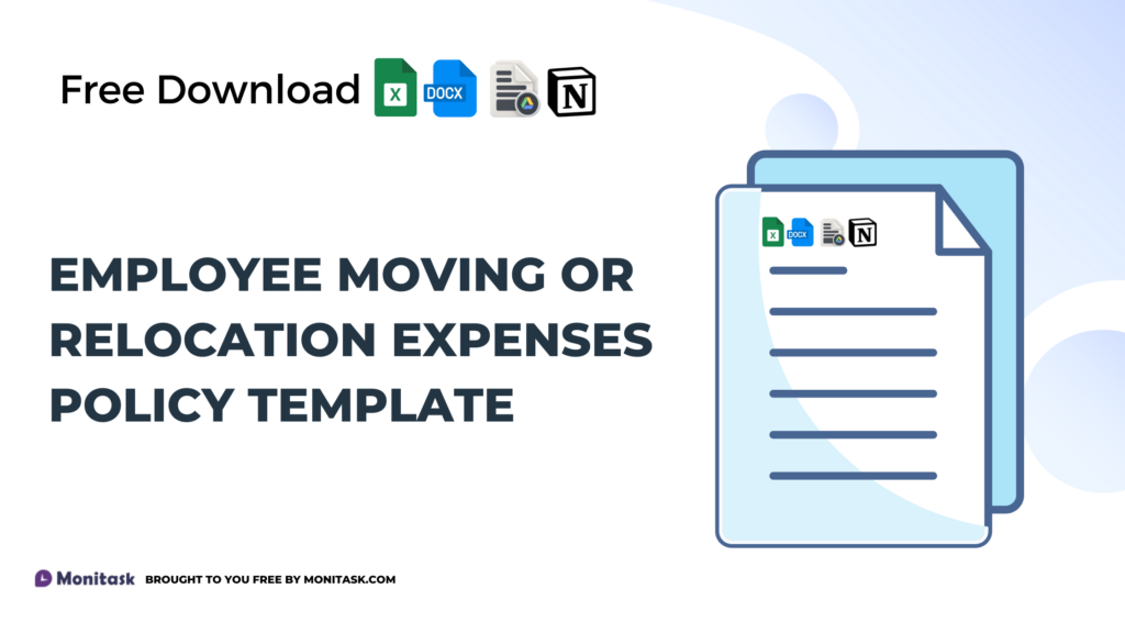 Policy template for employee moving and relocation expenses during job transitions.