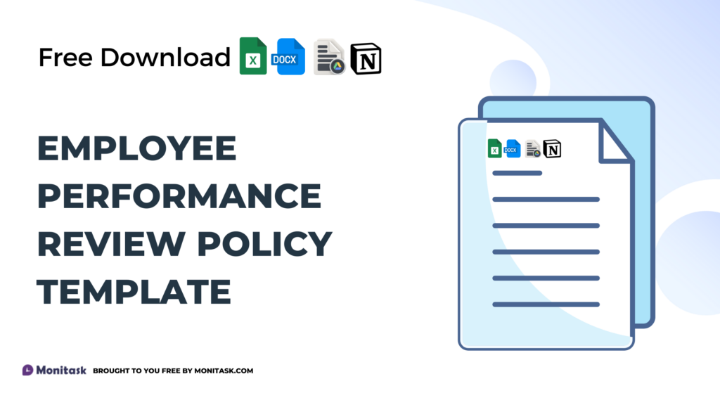 Template outlining employee performance review processes and metrics.