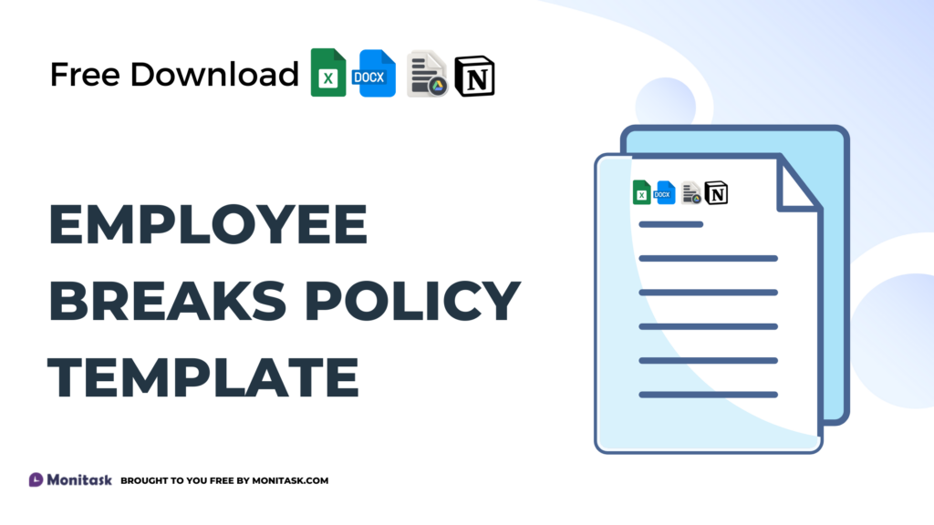 Policy template for employee breaks and rest periods during work hours.