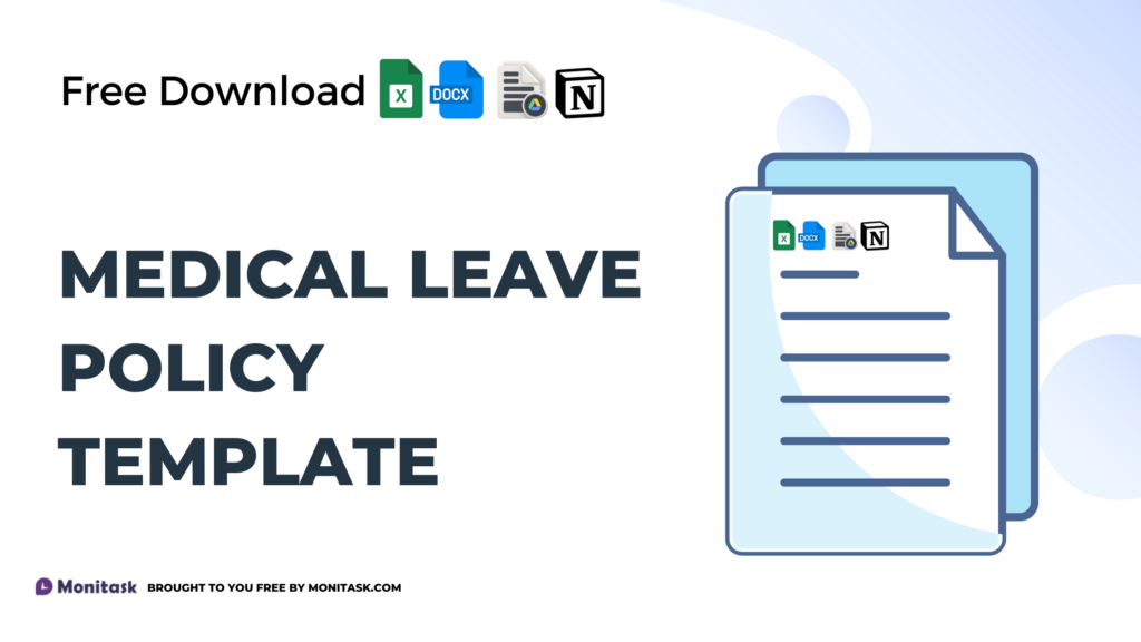 Policy template outlining procedures for taking medical leave.