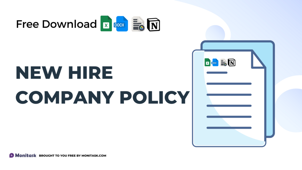 Policy template for new hires outlining onboarding and orientation processes.