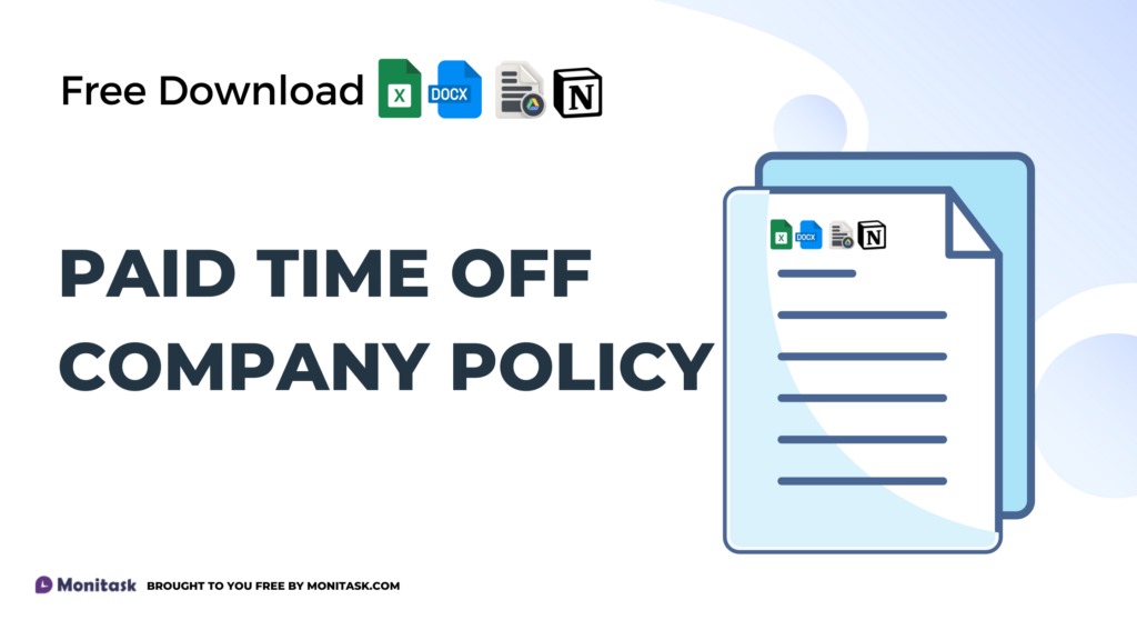 PTO policy template covering paid leave options for employees.