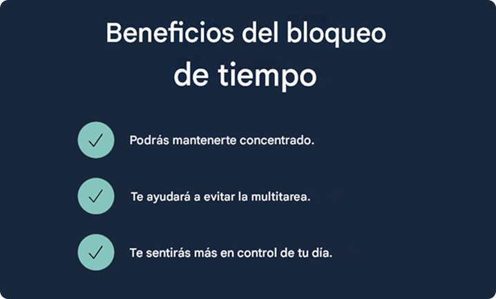 Beneficios del bloqueo de tiempo